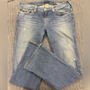 True Religion Bootcut Super T Rainbow Jeans 32 - Rare Find!